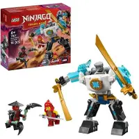 LEGO NINJAGO La super armure robot de Zane, Jeu de construction, 3 Minifigurines, Saison 3 Le soulèvement des dragons, Robot articulé