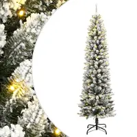 Syfax Sapin de Noël artificiel 150 LED et flocon de neige 120 cm