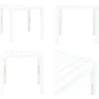 vidaXL Table de jardin blanche 78 x 78 x 72 cm plastique - Table de jardin - Tables de jardin - Table de salle à manger