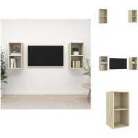 vidaXL Meubles TV muraux 2 pcs. chêne Sonoma bois composite - Meubles TV