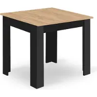 Home Collective Table de salle à manger Table de cuisine, plateau en chêne Sonoma, table de salle à manger en bois 80 x 80 x 75 cm, épaisseur 18 mm, cuisine salon chêne Sonoma et blanc