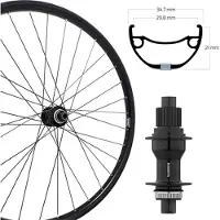 Roland Roue arrière 28, Disc Centerlock, noire, SE RIVAL 30 aluminium FH-TC500 axe traversant 148mm