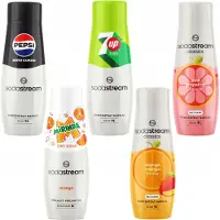 SodaStream 7Up Zero+ Orange-Mango+ Traube+ Pepsi Zero+ Mirinda Zero Syrup