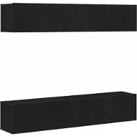 Syfax Ensemble meuble TV 4 pcs Chêne noir 80 x 30 x 30 cm