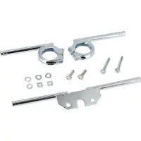 MZA Meyer-Zweiradtechnik Set: Support de lampe de poche avant + arrière incl. Vis de fixation galvanisées, Ø10mm - Simson S50, S51, S70