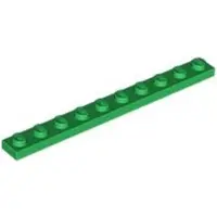 LEGO 1x10 plaques 4477 - 50 pièces vert