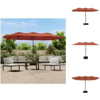 vidaXL Parasol double terre cuite 449x245 cm - Parasols & Protection solaire