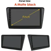 Hizpo Autoradio stéréo 2din pour Seat TOLEDO 2013 - 2019 et Skoda RAPID 2013, 2014, 2015 - 2019 avec Bluetooth, navigation GPS, WIFI, USB, caméra de stationnement e Couleur du cadre : Noir mat