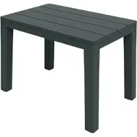 Spetebo Table de jardin anthracite - environ 60 x 38 cm - table d'appoint en plastique pour l'extérieur