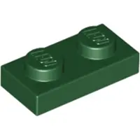 LEGO 50 pièces , pièce c. 3023 en vert foncé