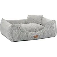 Adgo Lit pour chien Oaza avec bord, lit pour animaux, lit, lit de sol, oreiller pour chien