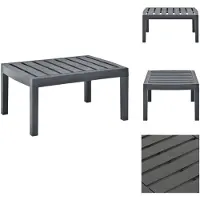 vidaXL Table de jardin Anthracite 78x55x38 cm Plastique - Tables de jardin