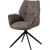 MASSIVMOEBEL24.DE MASSIVMOEBEL24 | Chaise pivotante 61x65x89 brun / gris-brun HENRI #102