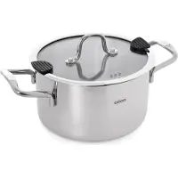 Orion | Mijoteuse avec couvercle en verre - 22 cm - 4,3 l - Marmite en acier inoxydable - Adapté à l'induction - Lavable au lave-vaisselle - VENICE