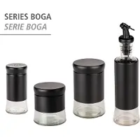 Wenko Distributeur d'huile et de vinaigre Boga 0,3 L noir