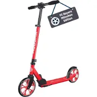 Hudora FC Bayern München Scooter - UP 200 - Trottinette confortable en aluminium pour jusqu'à 100kg - réglable en hauteur & pliable