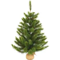 Triumph tree Black Box Trees Richmond Arbre de Noël artificiel dans un sac en jute - H90 x Ø69 cm - Vert