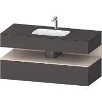 Duravit Collection One lavabo à encastrer avec meuble sous-vasque en console, 1200x550x600mm, niche Taupe Matt, QA4787091490000