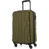 Suitline - bagage à main léger 55x35x20 cm trolley avion 34 L bagage à bord valise à main légère valise de bord 4 roulettes bagage cabine Hand Luggage TSA ,Avocado
