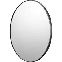 SucceBuy Miroir de maquillage à montage mural - 30 pouces, 0,15 pouces d'épaisseur, cadre en alliage d'aluminium, film antidéflagrant, résistant aux rayures, pour différentes pièces