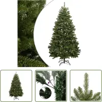The Living Store Arbre de Noël artificiel pliable avec support Vert 180 cm