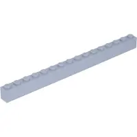 LEGO 10 pièces 2465 Brick 1x16 Part Basic Bricks 10 Clair Gris Bleuâtre