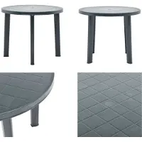 vidaXL Table de jardin vert 89 cm plastique - Table - Tables - Table de bistrot