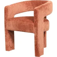 FURNLUX Chaise de salle à manger Leith Light Orange 62cm / Couleur principale : Orange / Dimensions : 62 x 75 x 58 cm