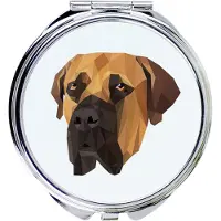 Art-Dog Boerboel - Miroir avec photo et impression géométrique de la marque
