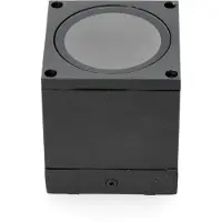 KOBI Lampe de jardin extérieure QUERK 1 noire ronde GU10 plafond étanche Plafonnier pour l'extérieur