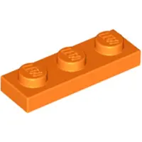 LEGO 1x3 plaque 3623 - 50 pièces orange