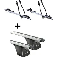 VDP 2x porte-vélos SAGITTAR + barres de toit compatibles avec compatibles avec BMW Série 5 Touring (E61) 5 portes 2004-2011