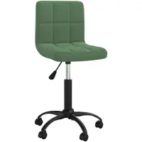 Syfax Chaise pivotante de bureau Vert foncé Velours