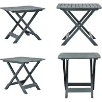 vidaXL Table de jardin pliante Vert 79 x 72 x 70 cm Plastique - Table - Tables - Table de bistrot