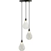HOME DELUXE Suspension en verre CELIA Transparent - 3 ampoules | Suspension, lampe en verre, lampe goutte,