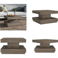 vidaXL Table basse Gris 60x60x35 cm MDF - Table basse - Tables basses - Table d'appoint - Table de salon