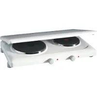 Rommelsbacher Plaque de cuisson THL 3097 A 2 plaques de cuisson avec couvercle 3000 watts blanc