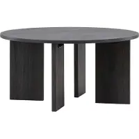 Furnlux Classic FURNLUX Table basse Askeron Noir 80cm / Hauptfarbe : Schwarz / Abmessungen : 80 x 80 x 40 cm