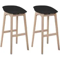 MOB-IN Lot de tabourets de bar en bois 65cm RIVA
