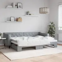 Prolenta Maison Exclusive - Canapé-lit convertible gris clair 80 x 200 cm, tissu