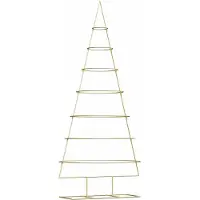 Syfax Arbre de Noël en métal Doré 209 cm Acier peint par poudre
