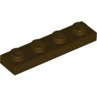 LEGO : 50 Stück Platte 1x4 à Dunkelbraun