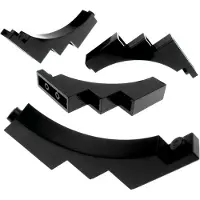 LEGO 4x pierre d'arc 1x5x4 noir quart d'arc inversé rond porte 4116854 30099