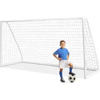 StarTech.com But de football - Pour le jardin et les enfants - Cadre en PVC - Filet ultra-résistant - 6 piquets - Léger et portable - Blanc