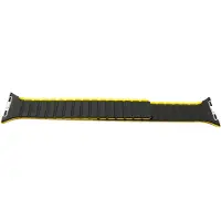 System-S Bracelet 38 40 41 mm en silicone flexible magnétique pour Apple Watch Smartwatch Noir Jaune