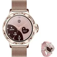 Mc star Smartwatch pour femme, 1,2 pouces HD ronde montre femme appel Bluetooth Smart Watch étanche Fitness Tracker pour iOS Android