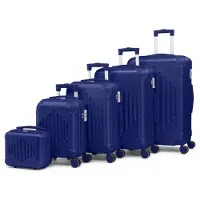 FCH Set de valises à coque dure ALIGHTUP 4 pièces, set de valises,set de trolleys valise à roulettes valise de voyage extensible,4 trolleys et Beauty-Case en plastique ABS robuste