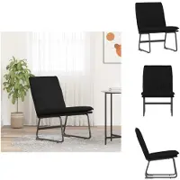 vidaXL Fauteuil Lounge Noir 52x75x76 cm Tissu - Fauteuil