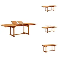 vidaXL Table de jardin (160-240)x100x75 cm Bois massif Acacia - Tables de jardin