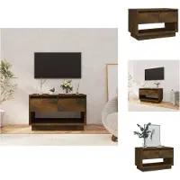 vidaXL Armoire TV chêne fumé 70x41x44 cm Bois composite - Meuble TV